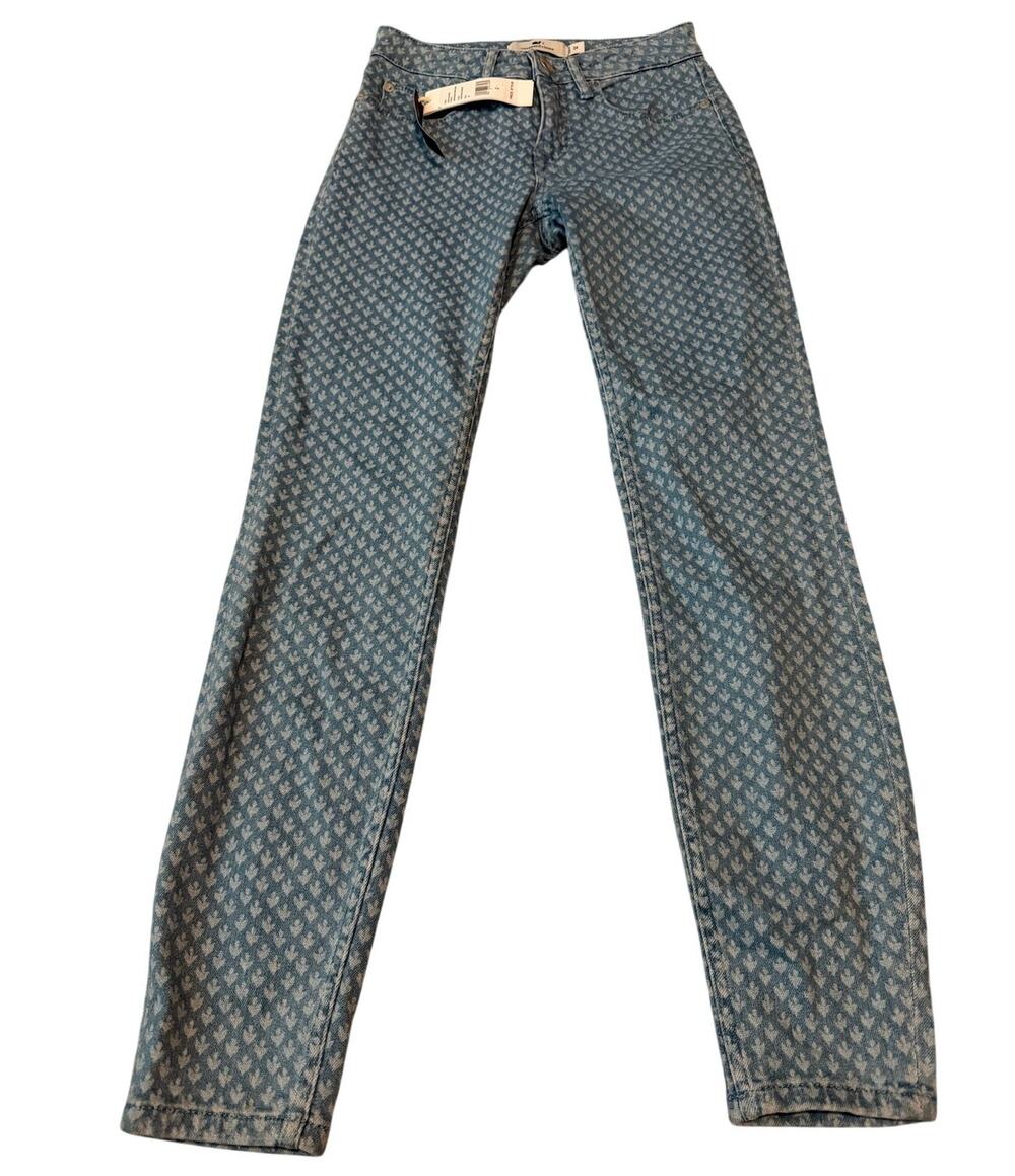 Vineyard Vines NWT Blue Geometric Print High-Rise Skinny Jeans Size 24